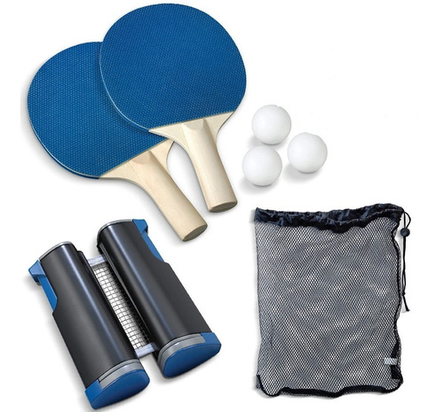 Set Ping Pong Tenis Mesa Ajustable Portátil The Black Series