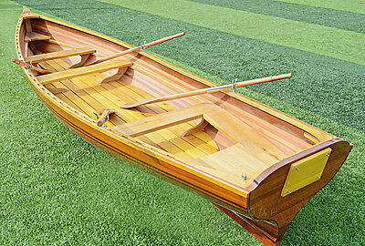 Boston Whitehall Rowboat 17' Cedar Wood Strip Built Pull Oah