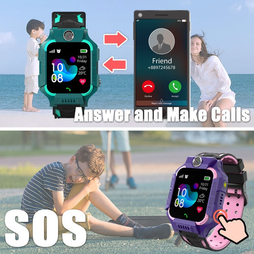 Smartwatch Pthtechus Y19 Con Música Y Juegos Para Niños Color De La Caja Azul