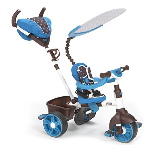 Little Triciclos 4-en-1 Paseo En Trike, Azul / Blanco, Edici