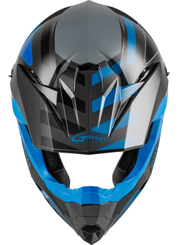 Casco Gmax Mx-86 Off-road Fame Gris/azul/negro 3x