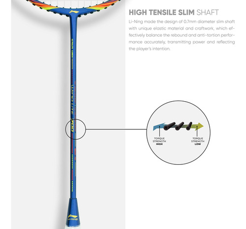 Li-ning Wind Lite 700 Raqueta Badminton Fibra Carbono (azul