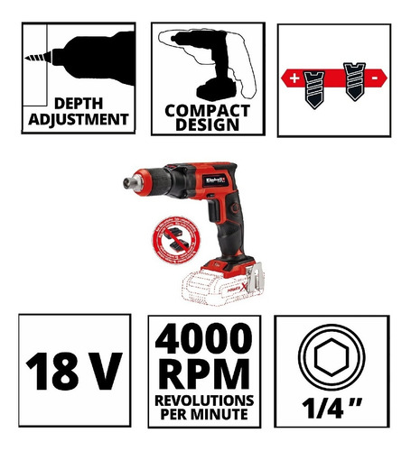 Taladro Atornillador Para Durlock Einhell A Bateria Durlero