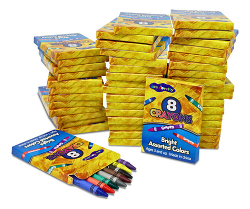 4e's Novedad 48 Cajas De 8 Paquetes De Crayones A Granel Par