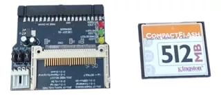 Cartão Cf Compact Flash 512mb Kingston+ Adaptador Ide