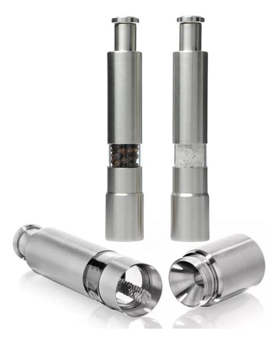 Dispenser De Sal Fino Para Temperar Pratos Em Casa Aço Inox