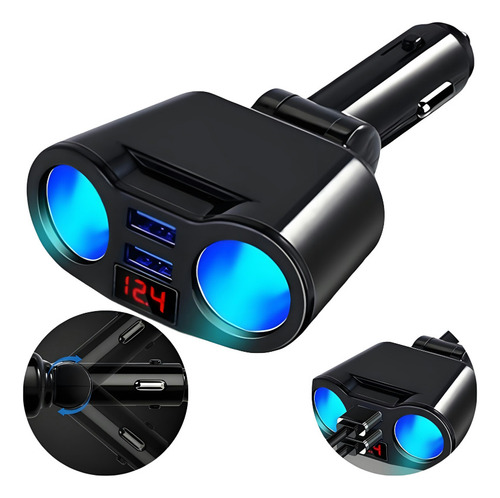 Cargador Doble Usb De 2 VĂas Para Encendedor De Coche