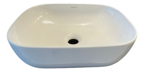 Manplex Mp 3102 cuba de apoio sobrepor retangular cor branco cerâmica