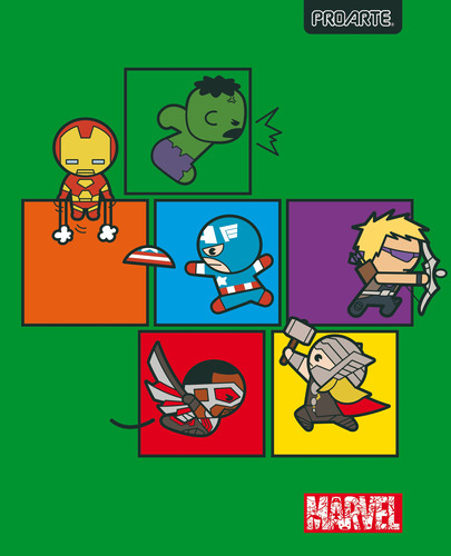 Cuaderno Universitario Marvel Kawaii Proarte