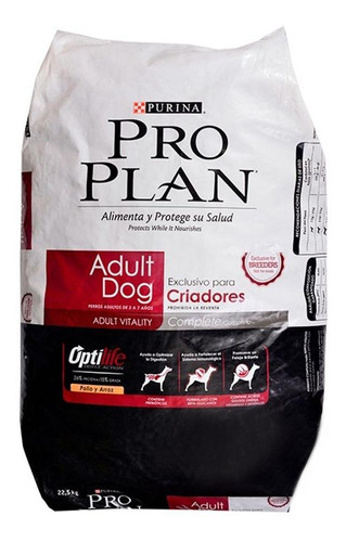 Alimento Pro Plan Complete Criadores Adult para perro adulto de raza  mediana sabor pollo y arroz en bolsa de 20.4kg