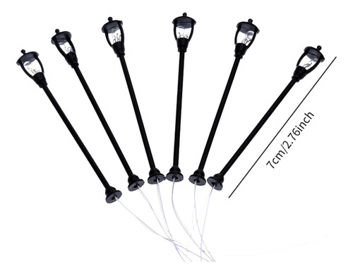 20 Peças Led Mini Lâmpada Caminho Lanterna Poste Miniatura