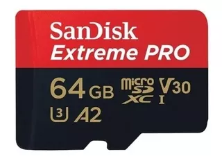 Tarjeta Micro Sd 64gb Sandisk Extreme Pro 200mb/s 4k V30 U3