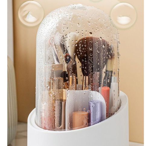 Porta Brochas Organizador Cosmeticos Giratorio Acrilico 2pzs Color Color Al Azar