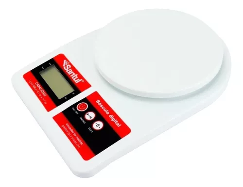 Bascula Digital Cocina Santul Alta Precisión 1g-5kg Capacidad máxima 5 kg  Color Blanco