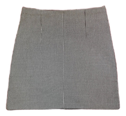 Falda Mini Skort Moda Abertura Estampado Botón Tweed Juvenil
