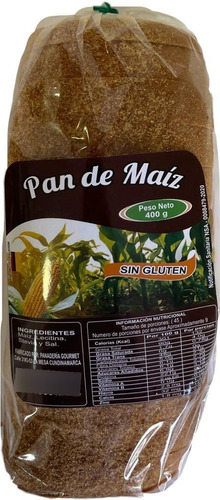 Pan De Maiz Sin Gluten X 400gr