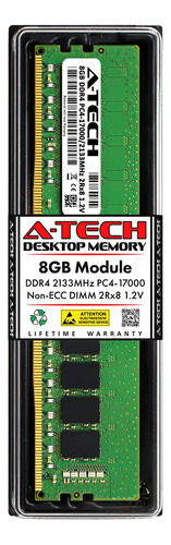 A-tech 8gb Ddrmhz Dimm Pcudimm No Ecc 2rx8 1.2v Clpin Módulo