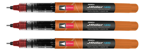 Bolígrafo Zebra J-roller Nrb Punto 0.7 Mm Blíster 1 Pieza Naranja Rojo