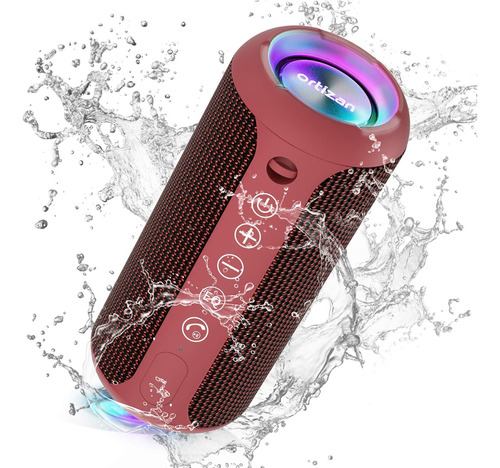 Ortizan - Parlante Bluetooth 5.0 portátil, Para Exteriores, Color Color: Rojo 110V