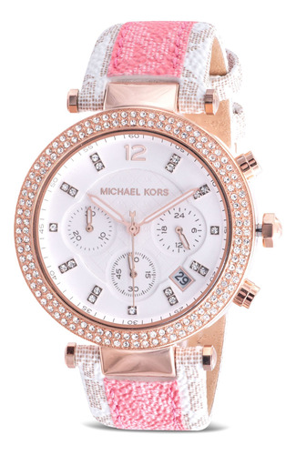 Reloj  Parker Para Mujer Mk6951 Cronógrafo Con Correa De