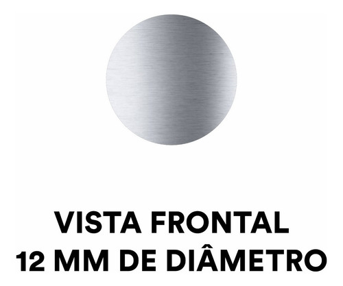 Disco Autoadesivo 3m 12mm Aço Inox P/ Imã Neodímio 80 Unid