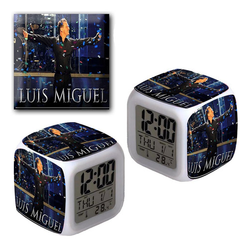 Reloj Despertador Iluminado Luis Miguel - Varios Modelos