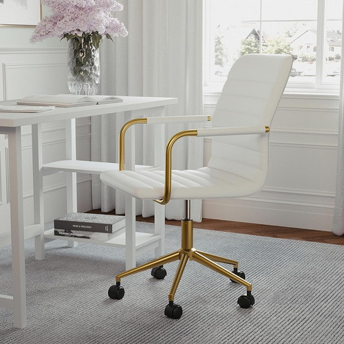 Martha Stewart Taytum Silla De Trabajo Giratoria Con Reposab