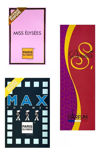 Kit Com 5 Perfumes Paris Elysees 100ml Originais