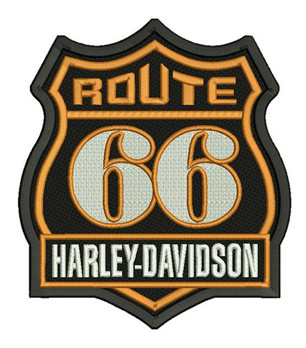 900 Route 66 Harley Davidson Parche Bordado