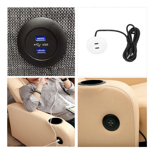 Soquete De Carregamento Usb Para Sofá, Instalação Embutida,