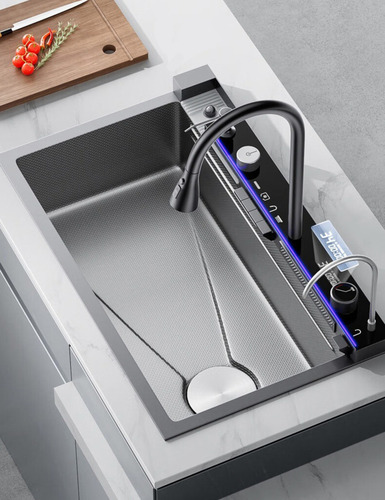 Combo Lavaplato Empotrado 80x45cm Acero Inox Inteligente