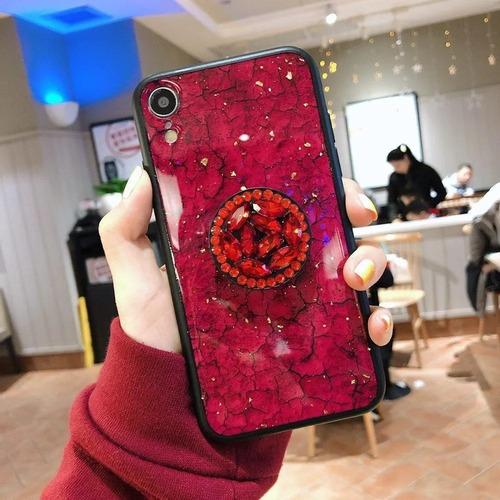 Imagen 6 de 10 de Funda Compatible Con Moto Marmol Pompon Correa Colgante Dama