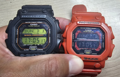 Dos Reloj Casio G-shock Gx-56 Solar - Carcasas Cruzadas