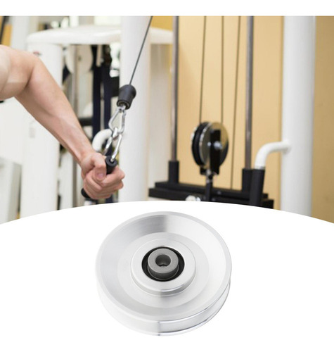 Accesorio De Gimnasio Con Rueda De Polea De 90mm Plata