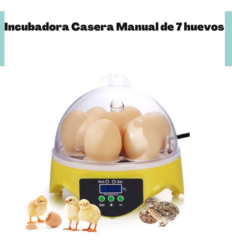 Imagen 2 de 2 de Incubadora Casera Manual De 7 Huevos De Pollo Hhd