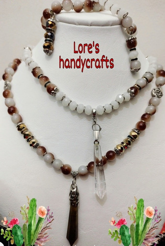 Collar,rosario Cruz Porfis,mano Fatima,frida,con Pulseras