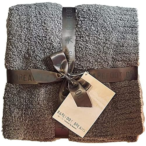 Manta Cozychic Ribete Gris Cálido/blanco, 45 X 60 PuLG...