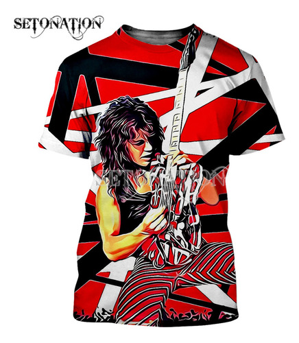 Camisetas Con Estampado De Moda En 3d De Eddie Van Halen