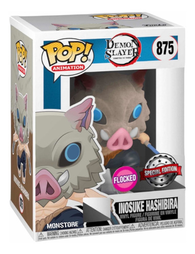 Funko Pop Inosuke H. Flocked #875 Demon Slayer Exclusive