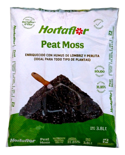 Sustrato Peat Moss Germinador De Semillas Maceta Jardín 3.8l