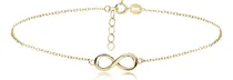 Comprar Tobillera Con Cadena Infinita De Plata De Ley En Tono Oro Y
