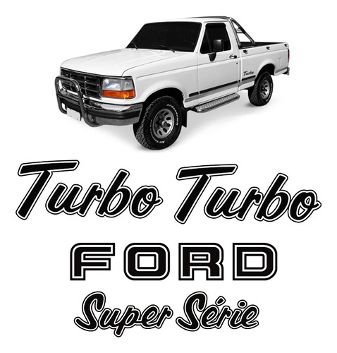 Kit Adesivos F1000 Ford Turbo Super Série 94 95 96 97 Preto