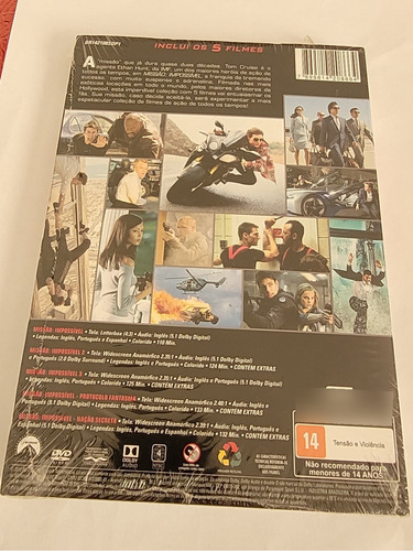Dvd Filme Missão Impossível - Coleção 5 Filmes