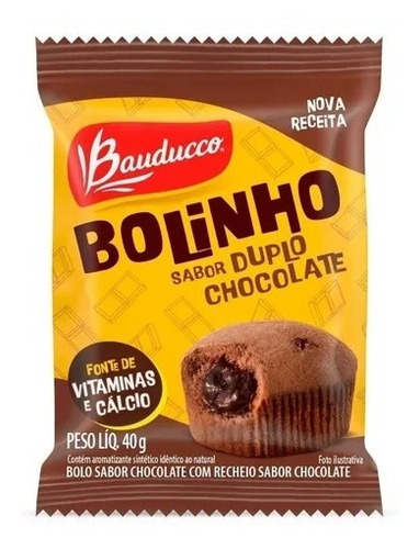 Imagem 1 de 1 de Bolinho De Duplo Chocolate Bauducco 40g