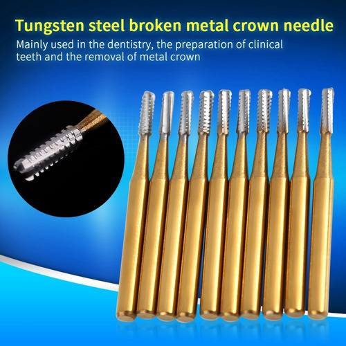 10* Cortadoras De Metal Corona De Acero De Tungsteno Dental