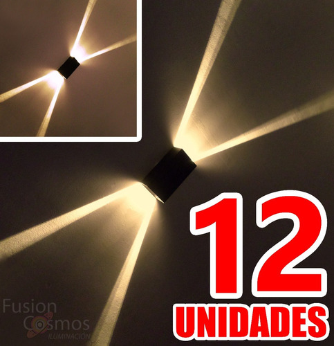 Imagen 1 de 10 de Luminaria Señalizadora De Pared Baliza Elegante X 12 Unidade
