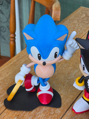 Boneco Sonic Estático Com Base Firme Para Exposição!
