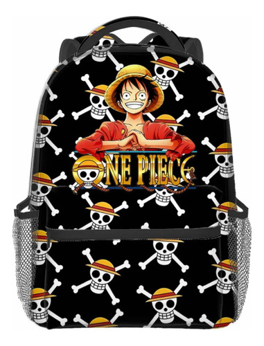 Mochila Escolar Diseño One Piece Monkey D Luffy Anime
