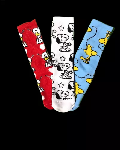 Calcetas Calcetines Dibujos Animados Snoopy 3 Pares