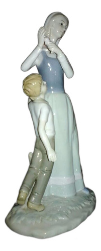 Porcelana Valenciana Madre Y Niño 24,5 Cmtrs (Usado)